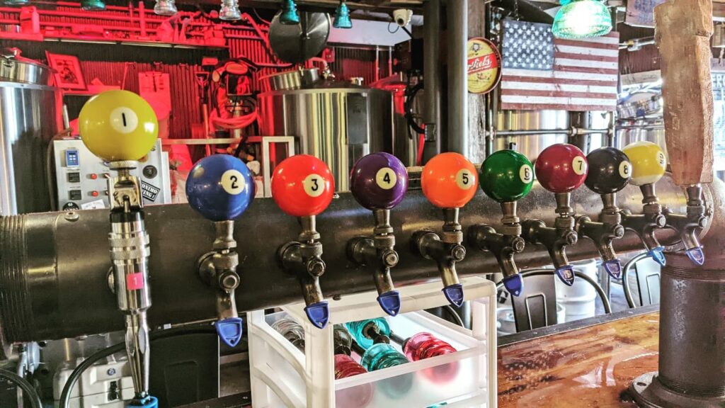 Pool ball custom tap handles from Geronimo Brewing